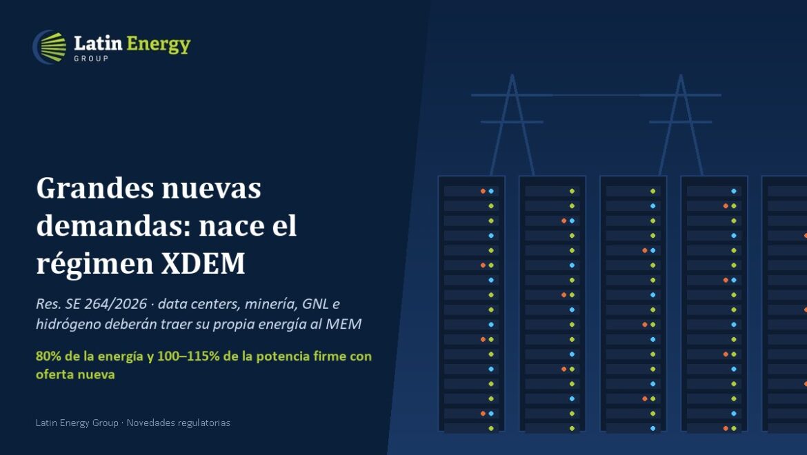Grandes nuevas demandas: nace el régimen XDEM. Res. SE 264/2026, Latin Energy Group